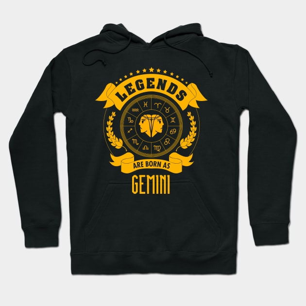 Legends are born as Gemini Hoodie by gastaocared